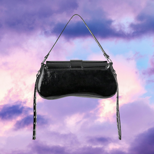 Onyx Studded Shoulder Bag